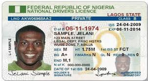 Sample Nigerian driver's licence